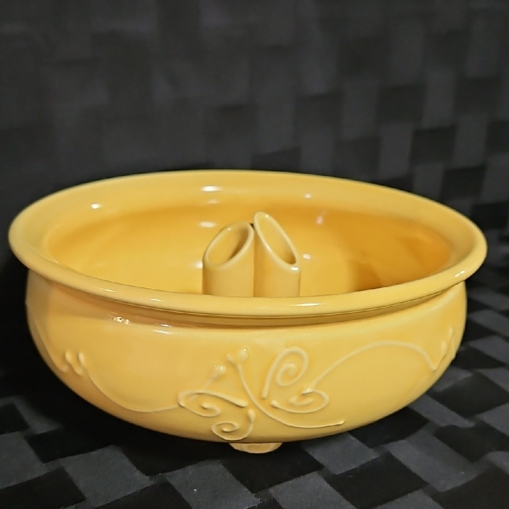 Beautiful Handcrafted & Signed Artisan Ceramic Butterfly Flower Frog Planter